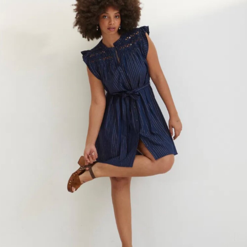 NWT | OLIVER BONAS Pintuck Mini Dress - Picture 2 of 7